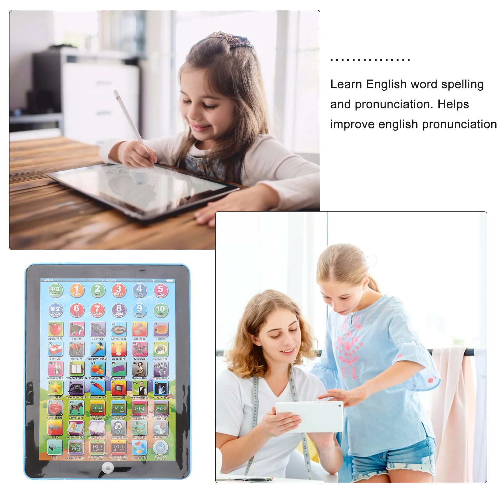 Schermo per macchina per l'apprendimento dei bambini educativo per bambini Pratica di pronuncia dell'ortografia inglese Educazione precoce