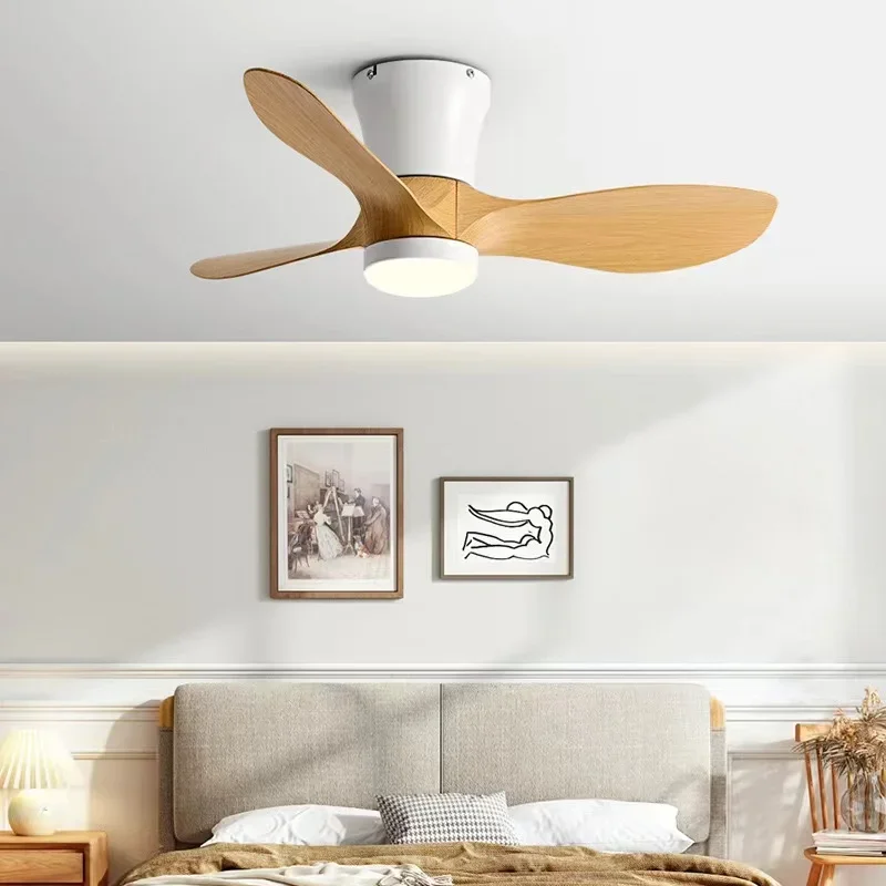 NEW Intelligent LED Ceiling fan light 6-speed ceiling fan Low Floor Loft living room dining room remote control with light fan