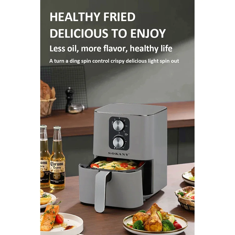 Low-fat, High-power Non-stick Baking Pan, Potato Chips, Grilled Chicken,Multi-function Air Electric Fryer, High-capacity