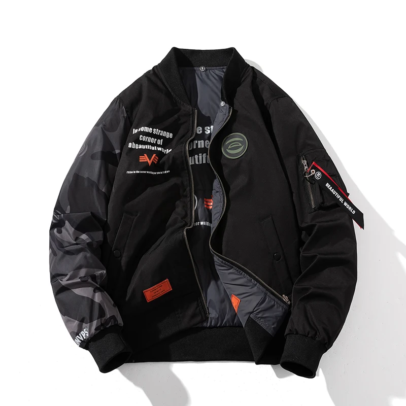 

Double-Sided Wear Men's down Jaet Baseball Sle Thiened Winter Coat Warm Loose Fit Youthful Autumn Winter Trend Brand GX...