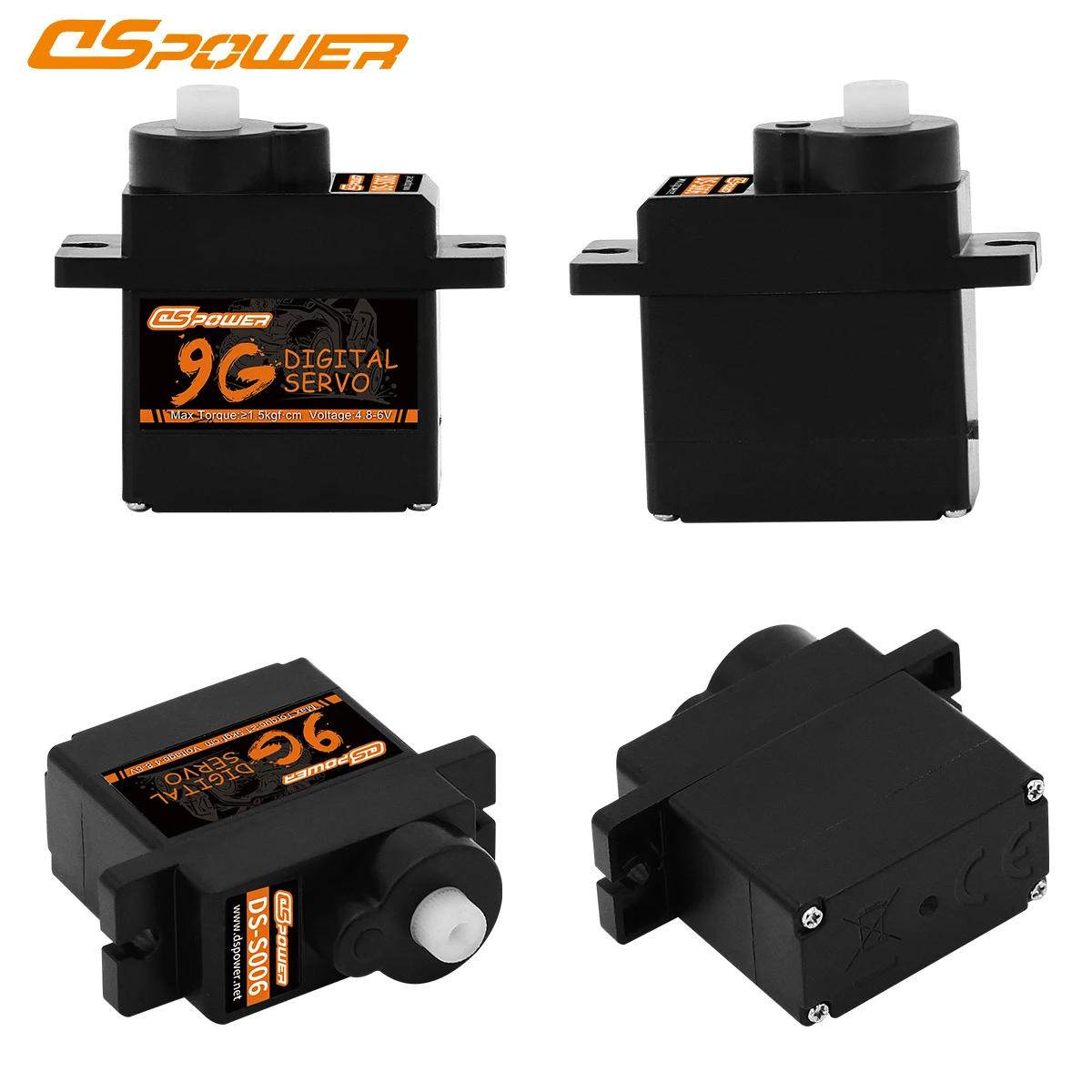 Dspower 9g 12g mini servo motor digital 4.8-6v para carro rc 450 helicóptero scx24 wltoys k969 micro q avião fpv barco robô parte