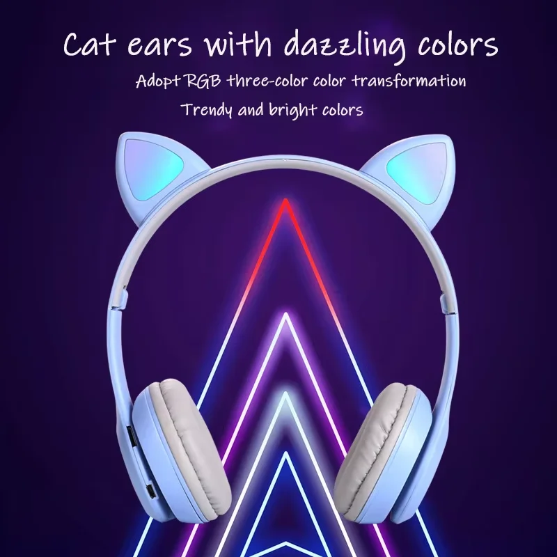 P47 Bluetooth 5.0 Wireless Foldable Headset Stereo Sports Gaming Headphones With Mic image 5
