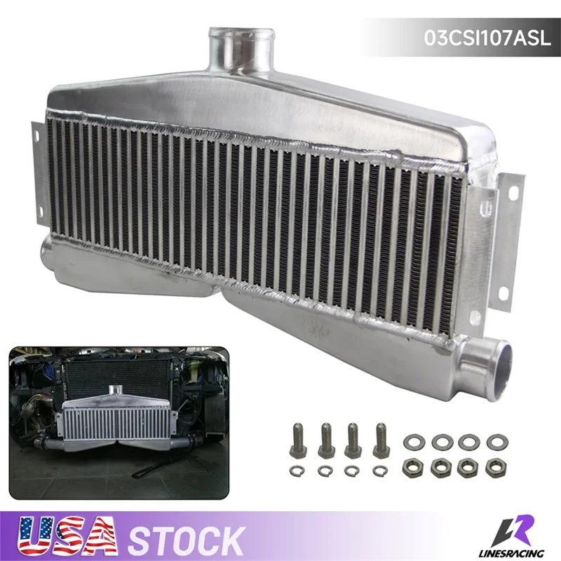 Universal Twin Turbo Intercooler Bar & Plate Design 2 Inlets 63mm/2.5in OD 1Outlet 76mm/3in OD