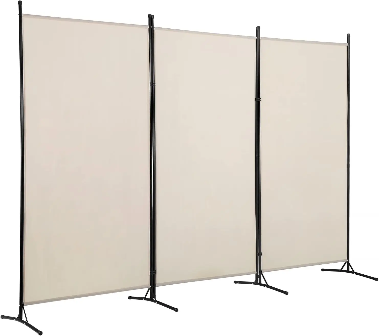

3 Panel Room Divider Folding Privacy Screen 5.9FT Partition Room Separators with Metal Frame Portable Freestanding Room