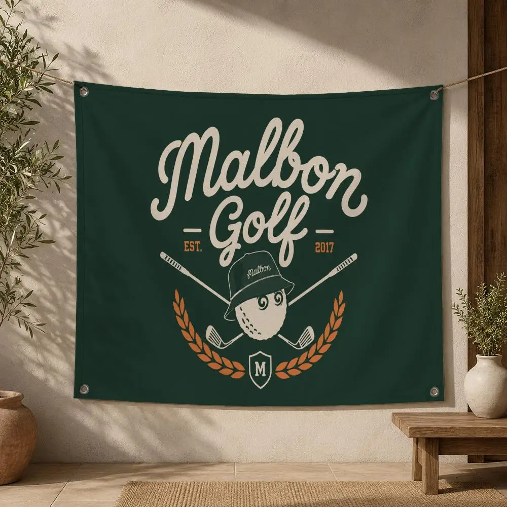 Marke Malbon Golf Flags Modische Flagge für Wohnzimmer, Zuhause, Wohnheim, Dekoration, Wand, Outdoor, Camping, Party, Banner, Geschenke – Detail 3
