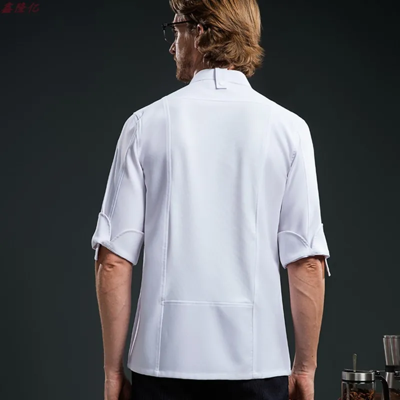 Uniforme de travail noir de Chef d'hôtel, chemise blanche à manches longues pour Restaurant occidental, restauration d'hôtel, vêtements de travail à la mode pour hommes
