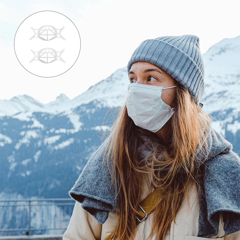 4Pcs Mask Inner Bracket Breathable Support Durable Material Practical Face Curve Design Easy to Use Portable Mask Bracket