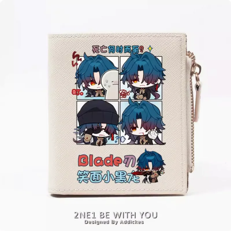 Anime Honkai: Star Rail Blade  Zipper Wallet Fold Bag Multi Card  Coin Pocket Holder Fashion Kids Wallets Gift