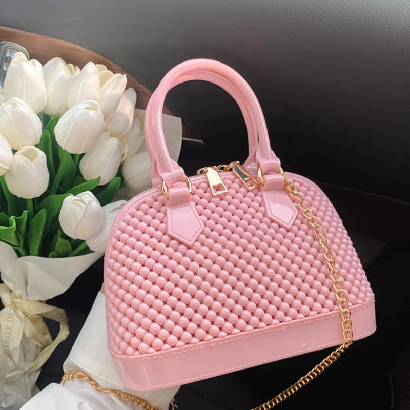 Summer New PVC Jelly Shell Bag Women Handbag Single Shoulder Bag Diagonal Straddle Women\'s Bag