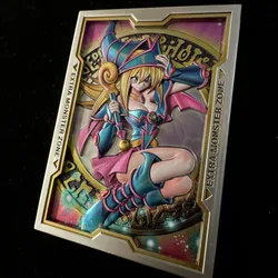 Carta in rilievo Yu-Gi-Oh Dark Magician Girl Blue Eyes White Dragon colore tridimensionale collezione di carte in metallo regalo all'ingrosso