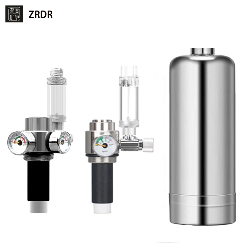 ZRDR Aquarium Generator Stainless Steel Constant Pressure Single Gauge/Pressure Double Gauge Valve Aquarium Equipment