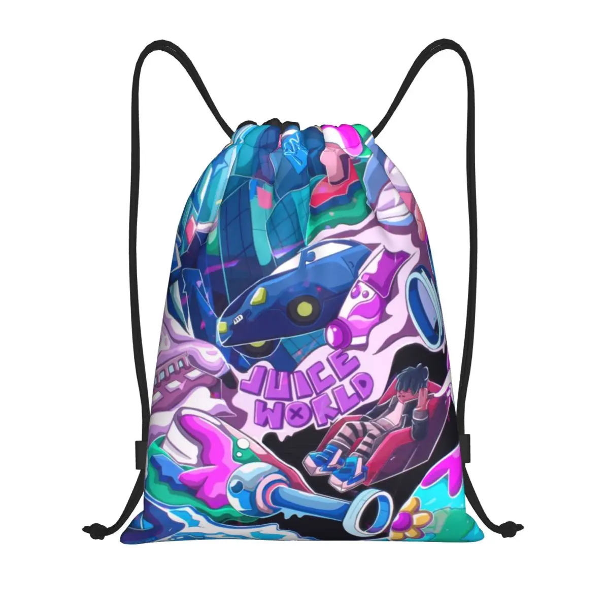 

Изготовленная на заказ рэперская певица J-Juices W-Wrlds сумка на шнурке для женщин и мужчин легкий спортивный рюкзак для хранения в тренажерном зале