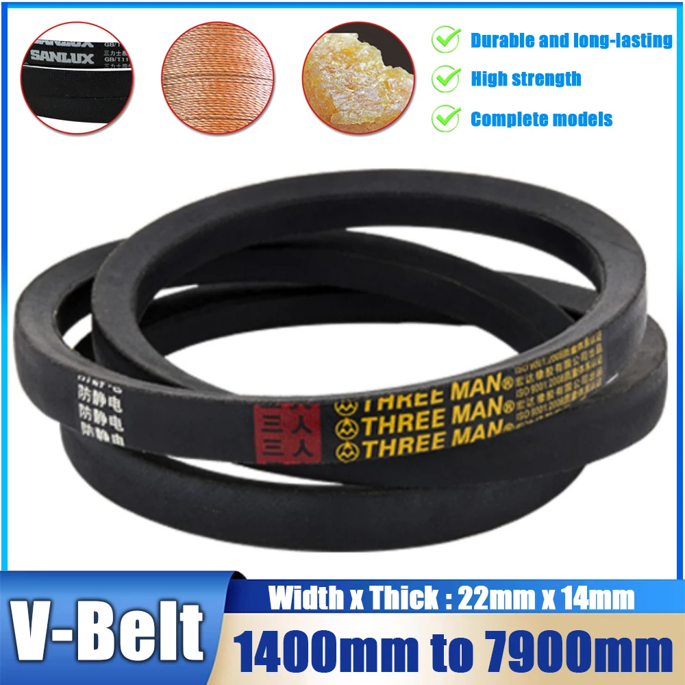 

C-Type Rubber V-Belt Girth 1400 to 7900mm V-Belt Industry Drive Belts V Belt Replacement Belt 22x14mm