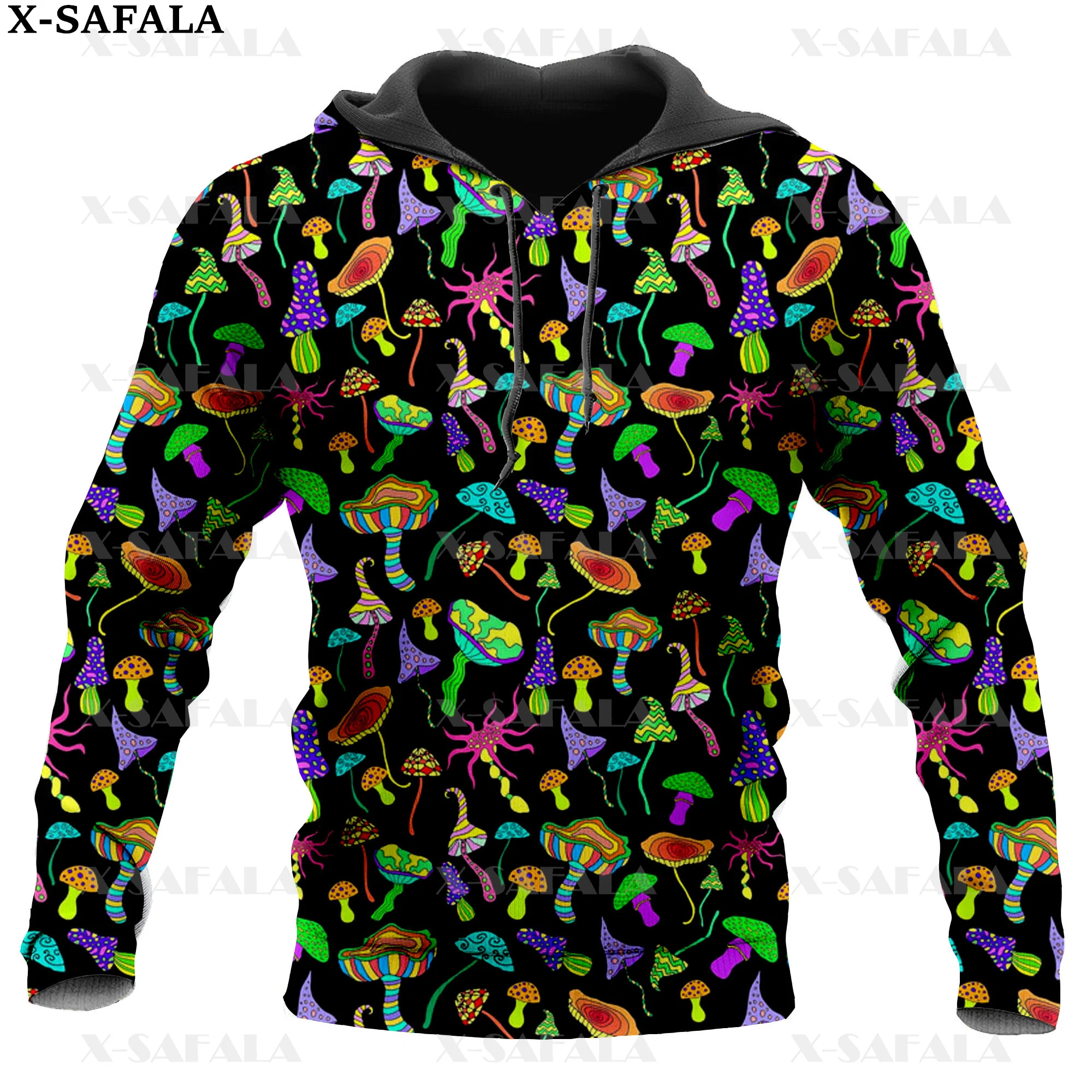 Natural Psychedelic Mushroom Eyes Trippy 3D Print Zipper Hoodie Man Female Pullover Sweatshirt Hooded Jacket Jersey Tracksuits-9