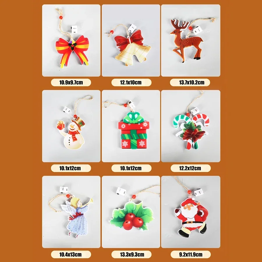Creative Cartoon Night Light Home Christmas Decorative Cute Gift Santa Claus Lamp Built in Button Battery Christmas Trees Lights