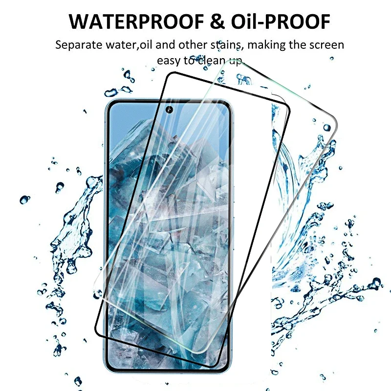 Kaca Tempered pelindung layar Google Pixel 8 Pro, kaca pelindung layar Google 8pro 7a 6a 8 7 6 A lensa kaca lensa kamera bening