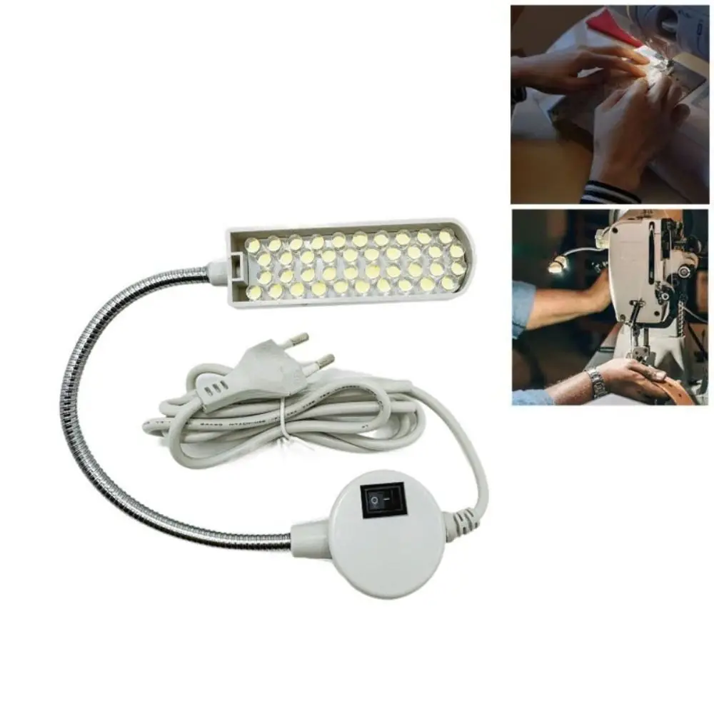 Flexible Sewing Machine Light Adjustable Super Bright Goose Neck Work Lamp Magnetic Base Portable Industrial Lights Lathe