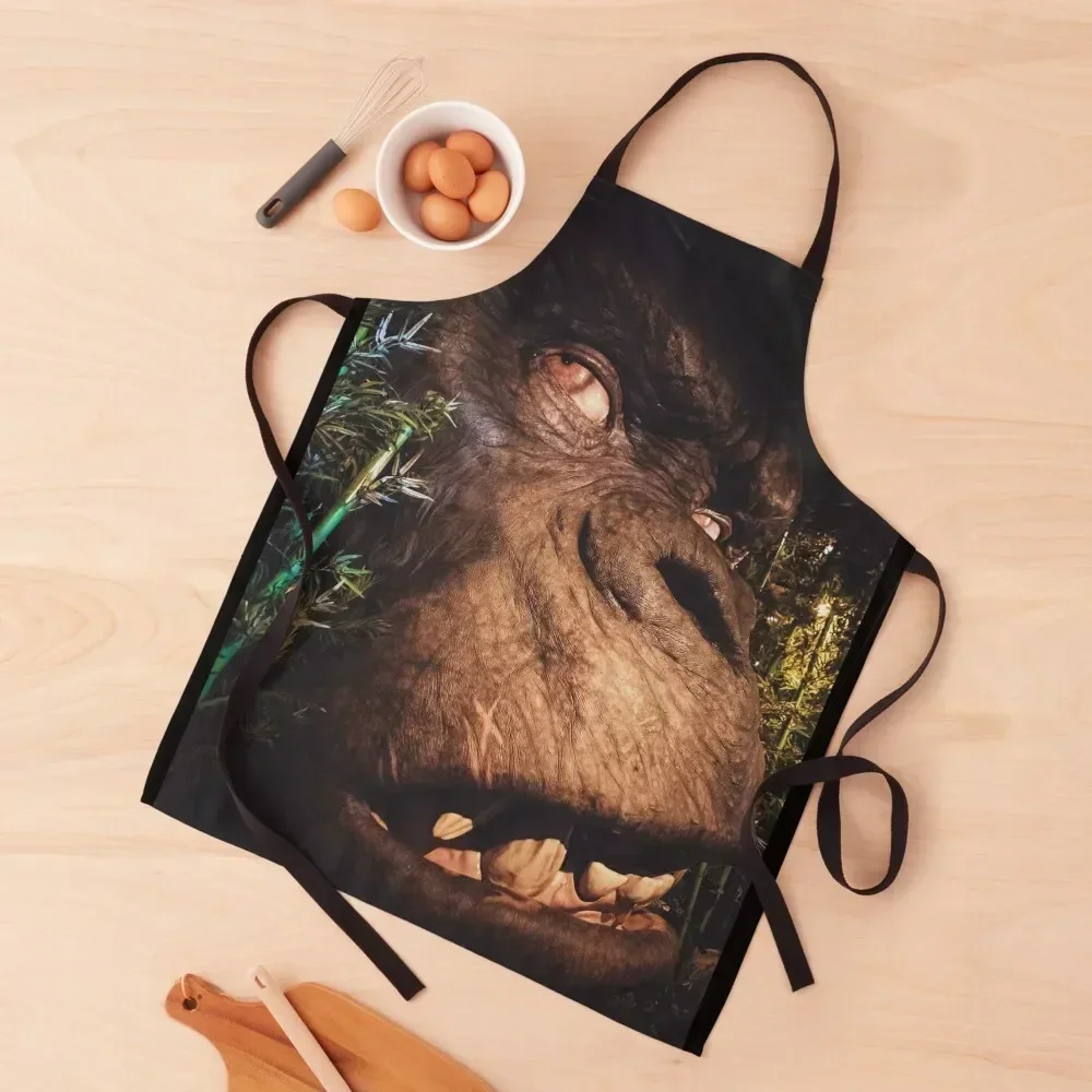 

King Kong giant monkey Apron Kitchen accessories Women's Dress Art Camping Apron