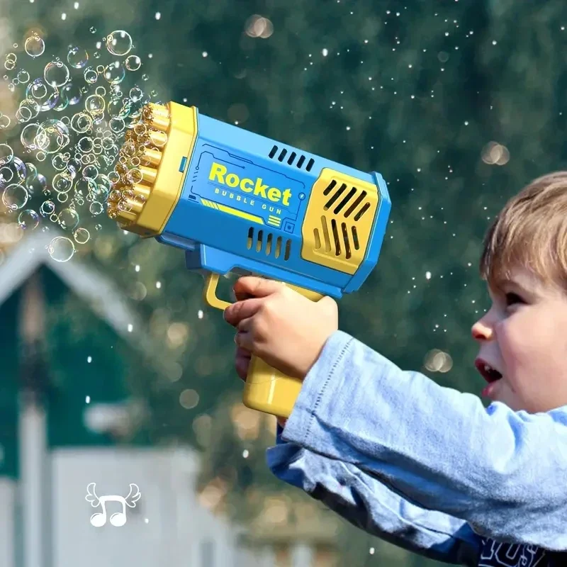 Máquina de burbujas de 40 agujeros, luz de soplado de burbujas para exteriores totalmente automática, sin batería, sin agua de burbujas