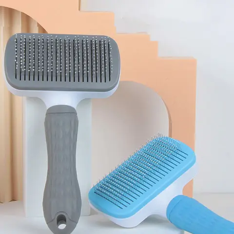 Pet Massage Comb, Fur Grooming Brush, Easily Remove Shedding Undercoat of Cats and Dogs with One Click