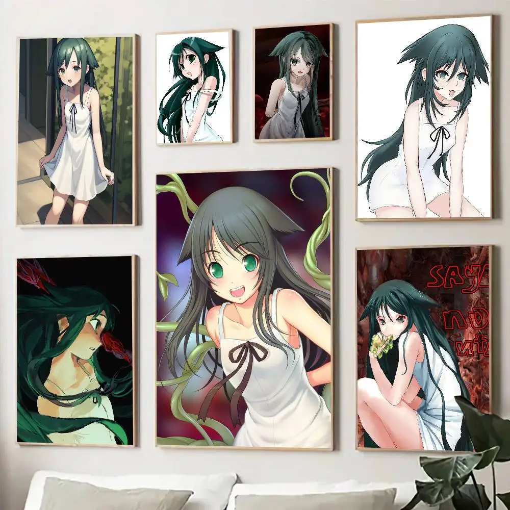 Horror Animation The Song Of Saya Posters Living Room Bar Cafe Quality Canvas Vintage Style Comics Painting Art Home Wall Decor