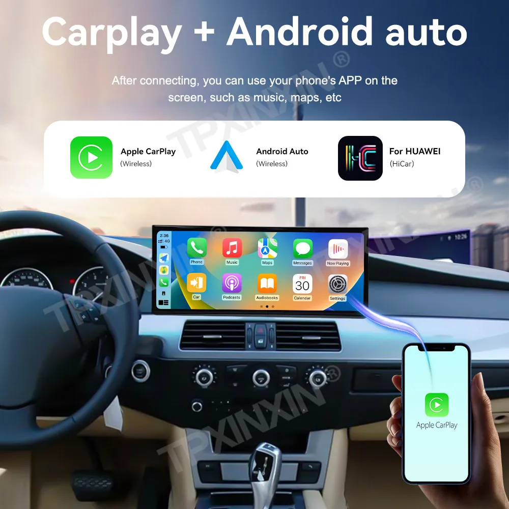 New Design For BMW 5 Series  2003-2009 Android AUTO Car Radio Multimedia Carplay Mirror Link Autoradio GPS Navigation Head Unit