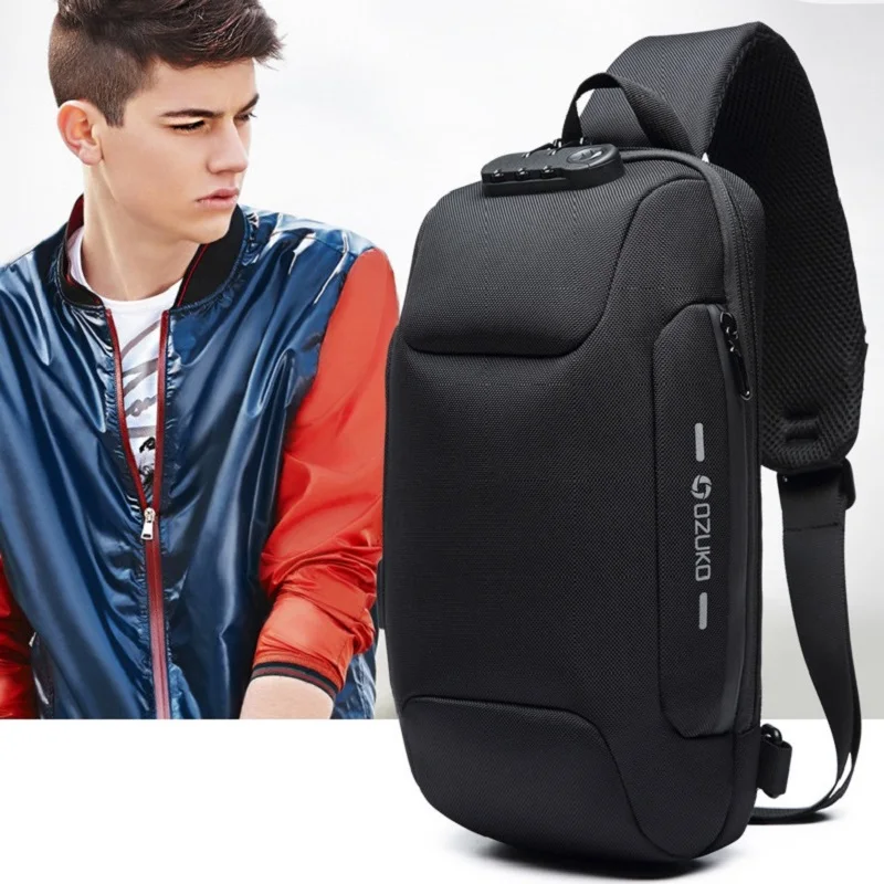 

men's Tactical chest bag fashion waterproof crossbody bag multi-functional outdoor portable cycling single-shoulder bag