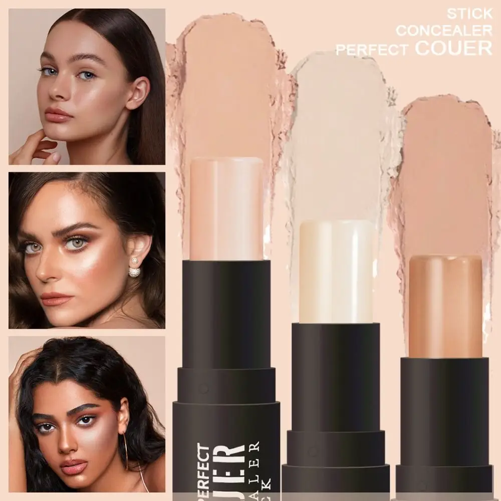 Natural Highlighter Blush Stick para mulheres, clareamento facial, bastão de destaque, sombra do nariz, duradoura, corretivo caneta