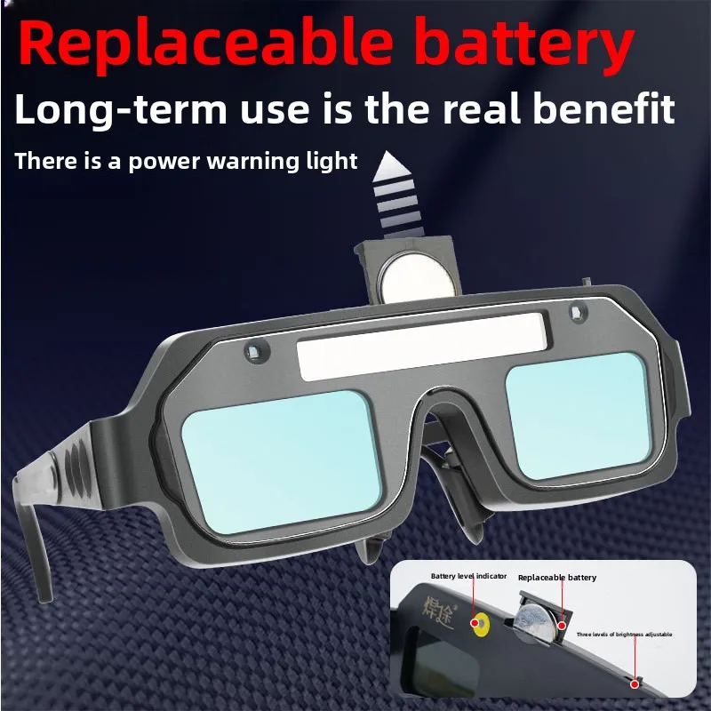 Welding Glasses, Automatic Darkening, Anti-Glare, Anti-Glare, Ultraviolet Welding Protective Goggles, Special For Welders