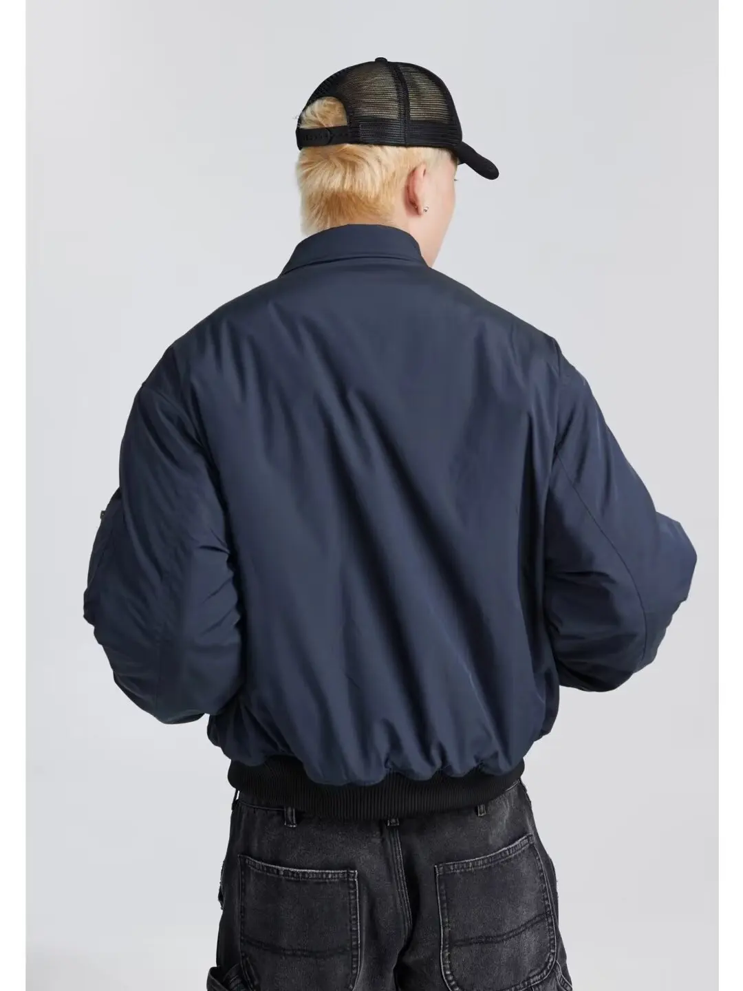 

Trendy Spring Vintage Collar Jaet for Men Casual Slim Fit Workwear Outerwear Top Youth ular Polyester Fiber Long Sve