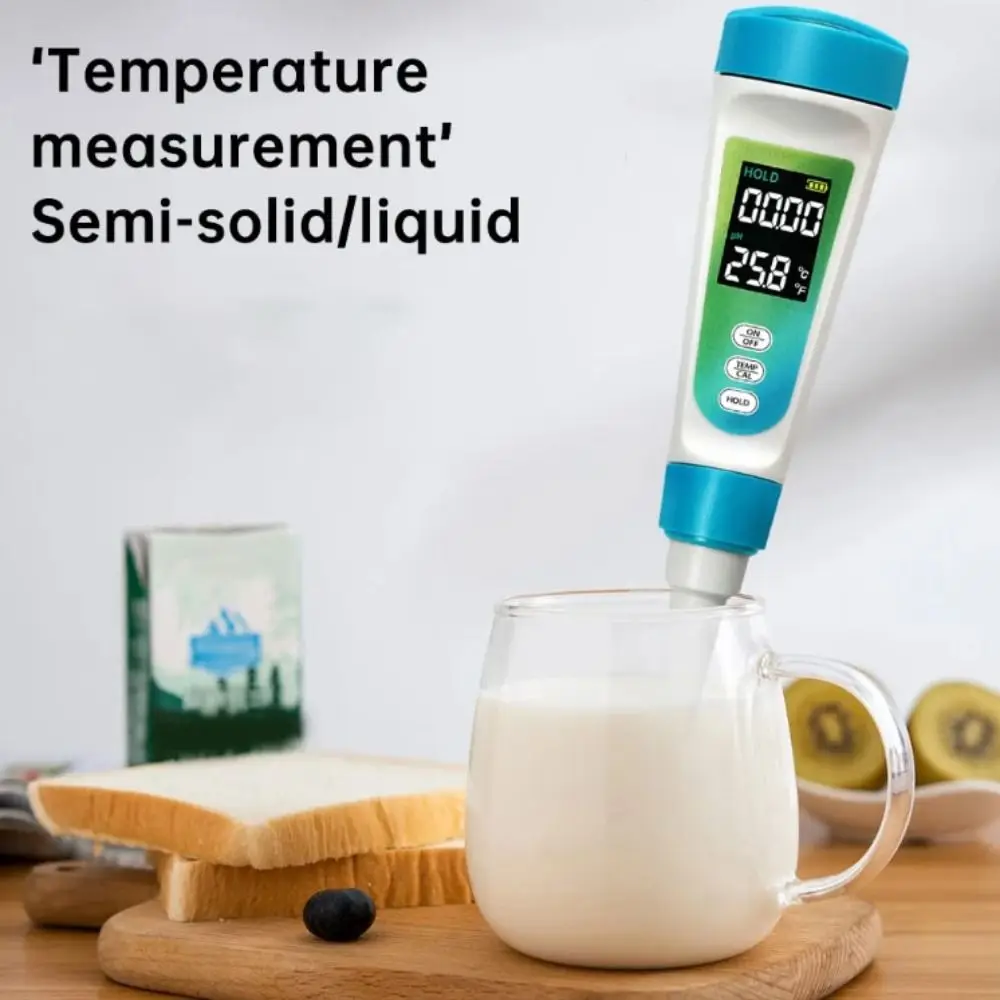 

Monitor Backlight LCD PH Meter Digital Display High Accuracy Water Quality Tester 2 in 1 Multi-parameter PH Tester Food Testing