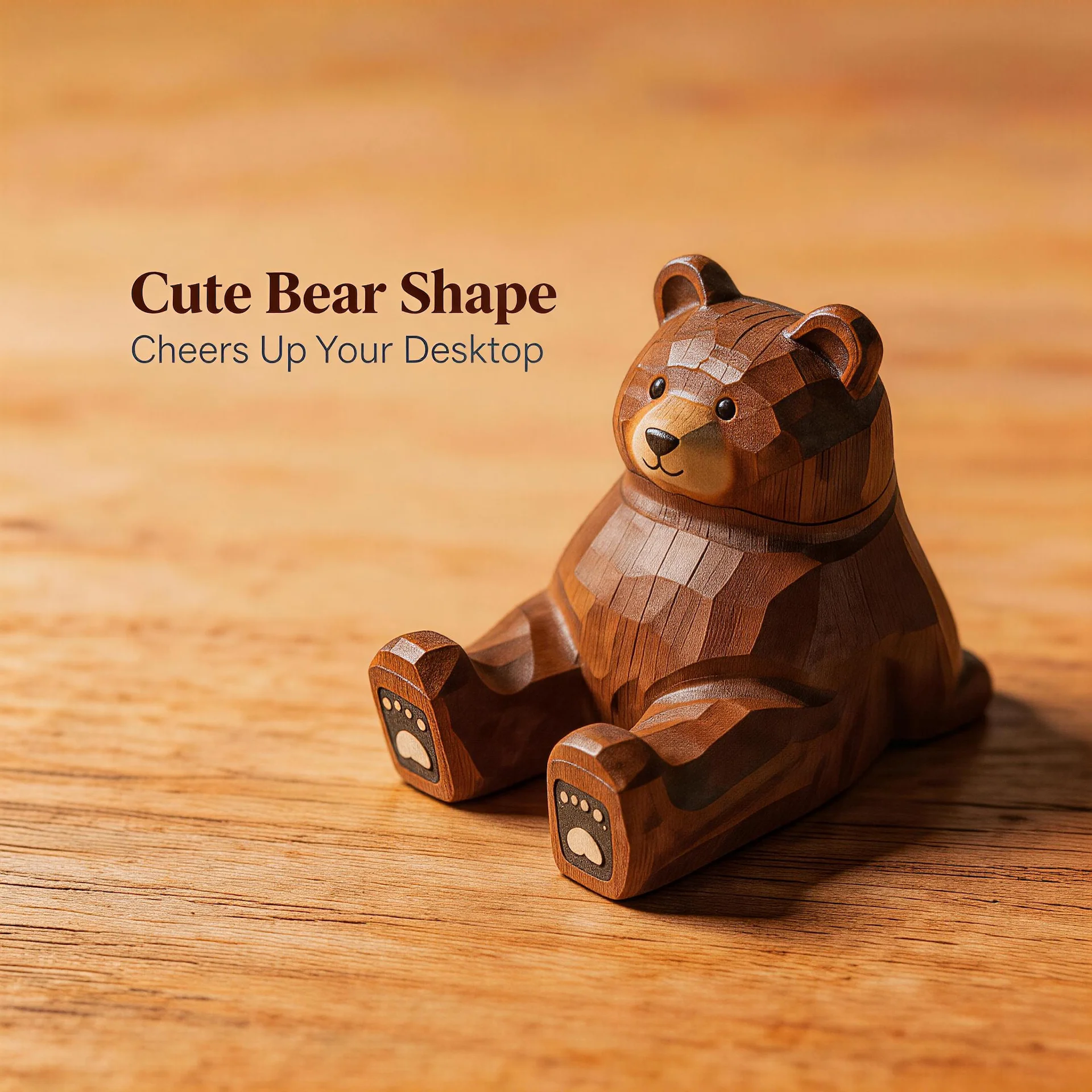 Simpatico Orso Bruno Intagliat - Desk Setup Wood recensione e prezzo