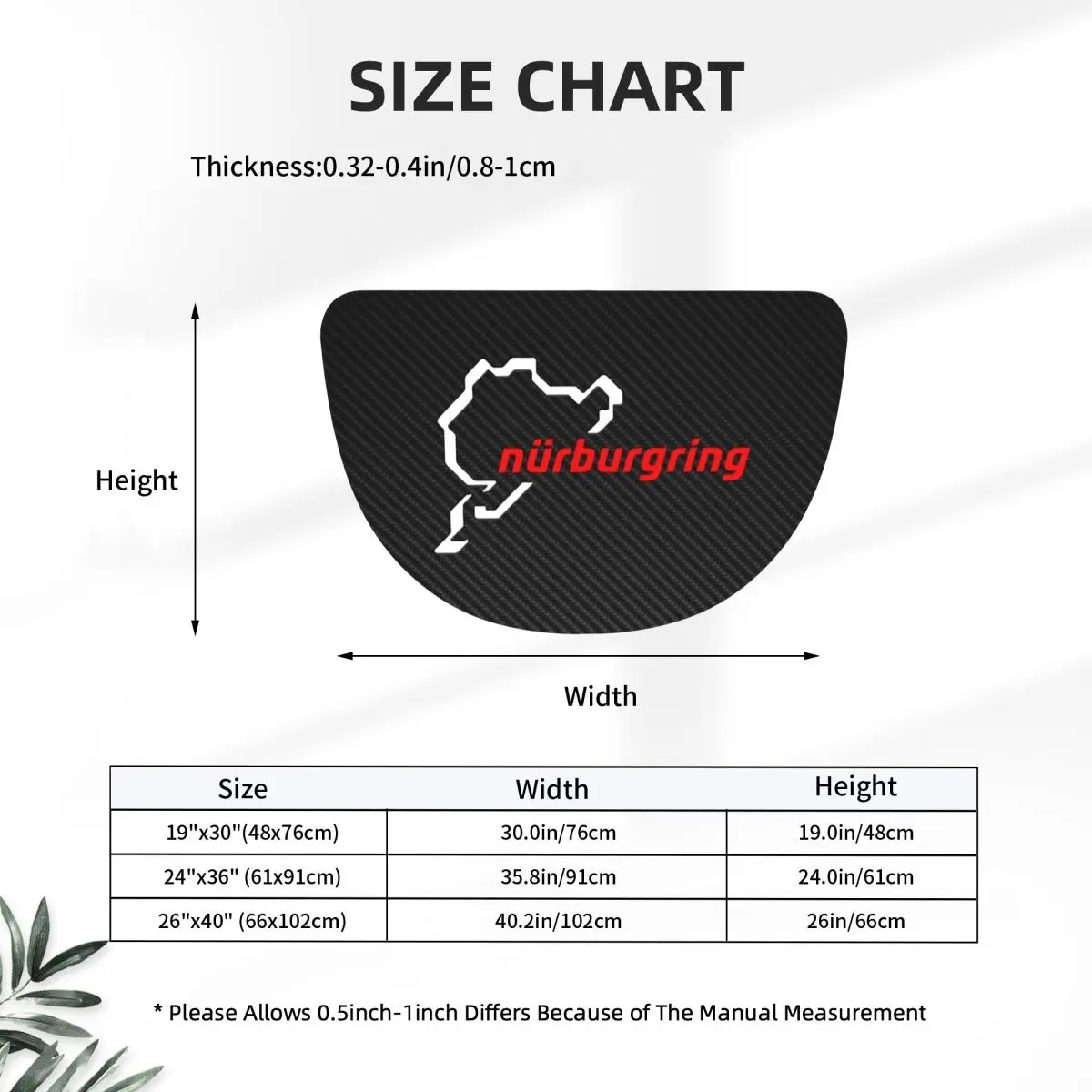 Nurburgring Carbon Fiber White Red Soft Flannel Half Round Doormat Non Slip Bathroom Mat Absorbent Floor Carpet for Laundry Room