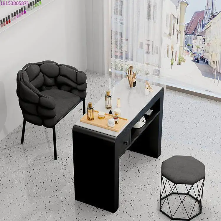 Cream wind e****mical multi-functional single and double light luxury manicure table