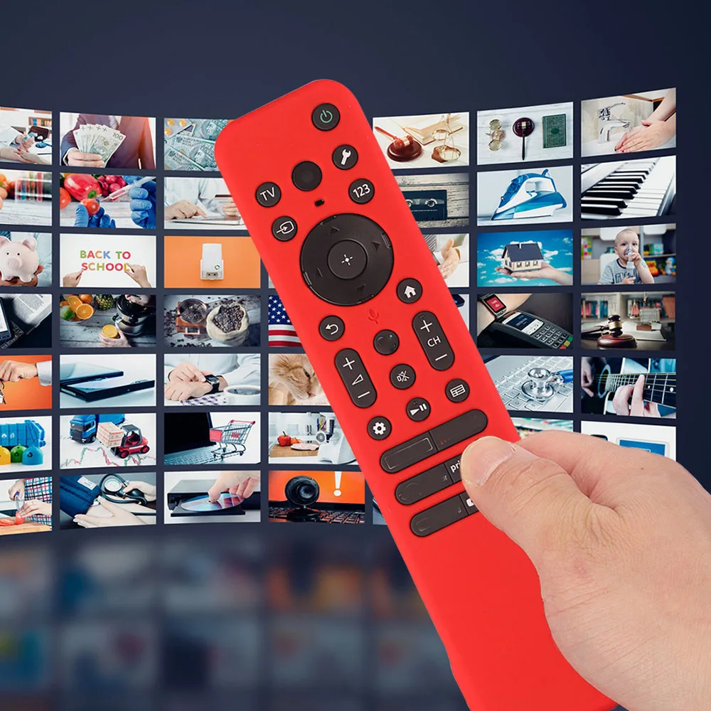 Housse de protection en Silicone pour télécommande Sony RMF-TX810U/RMF-TX811U/RMF-TX910U, manchon antidérapant antichoc avec lanière