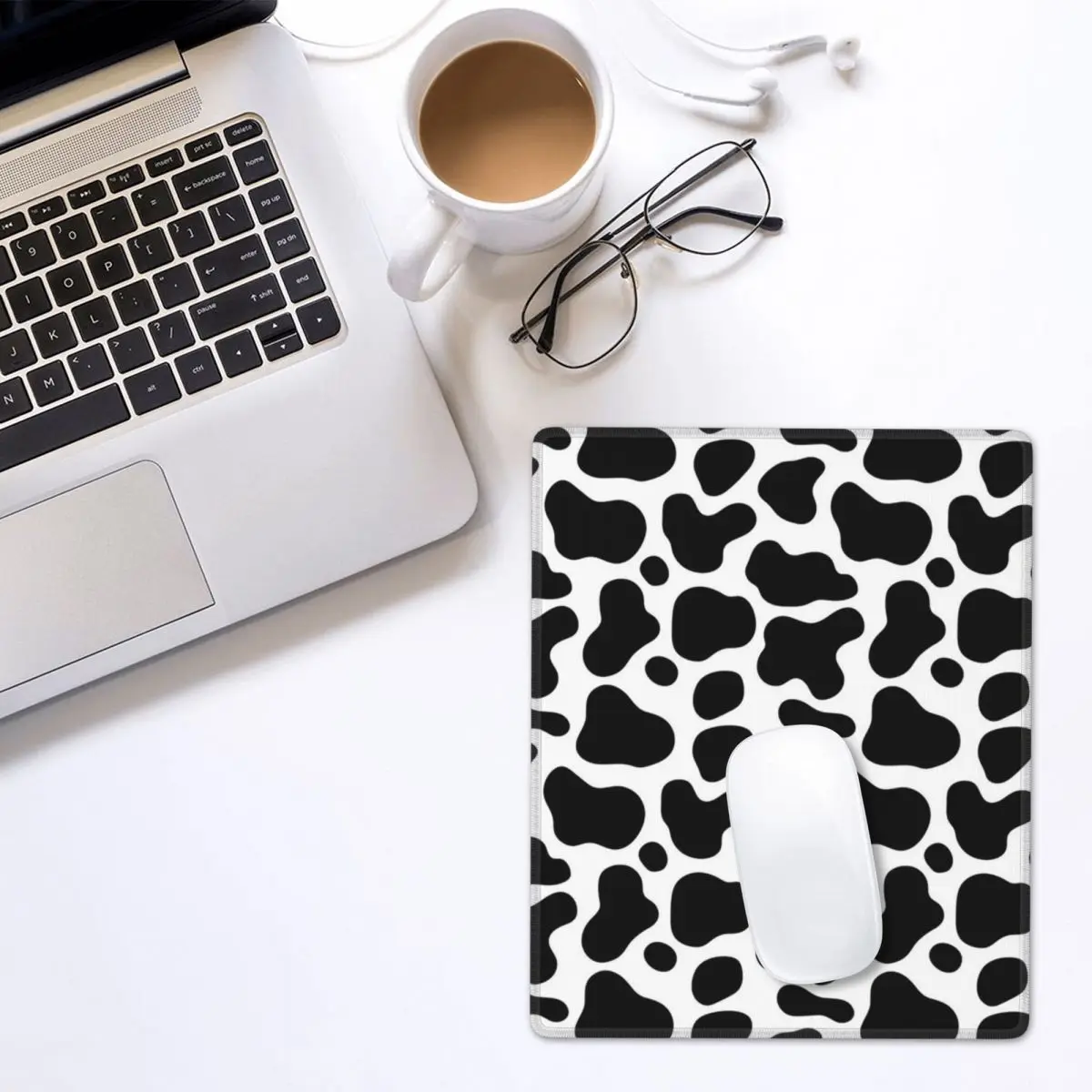 Cow Spots Animal Print Mouse Pad Gamer PC Laptop Mats Keyboard Computer Gaming Office Accessories Desk Mat