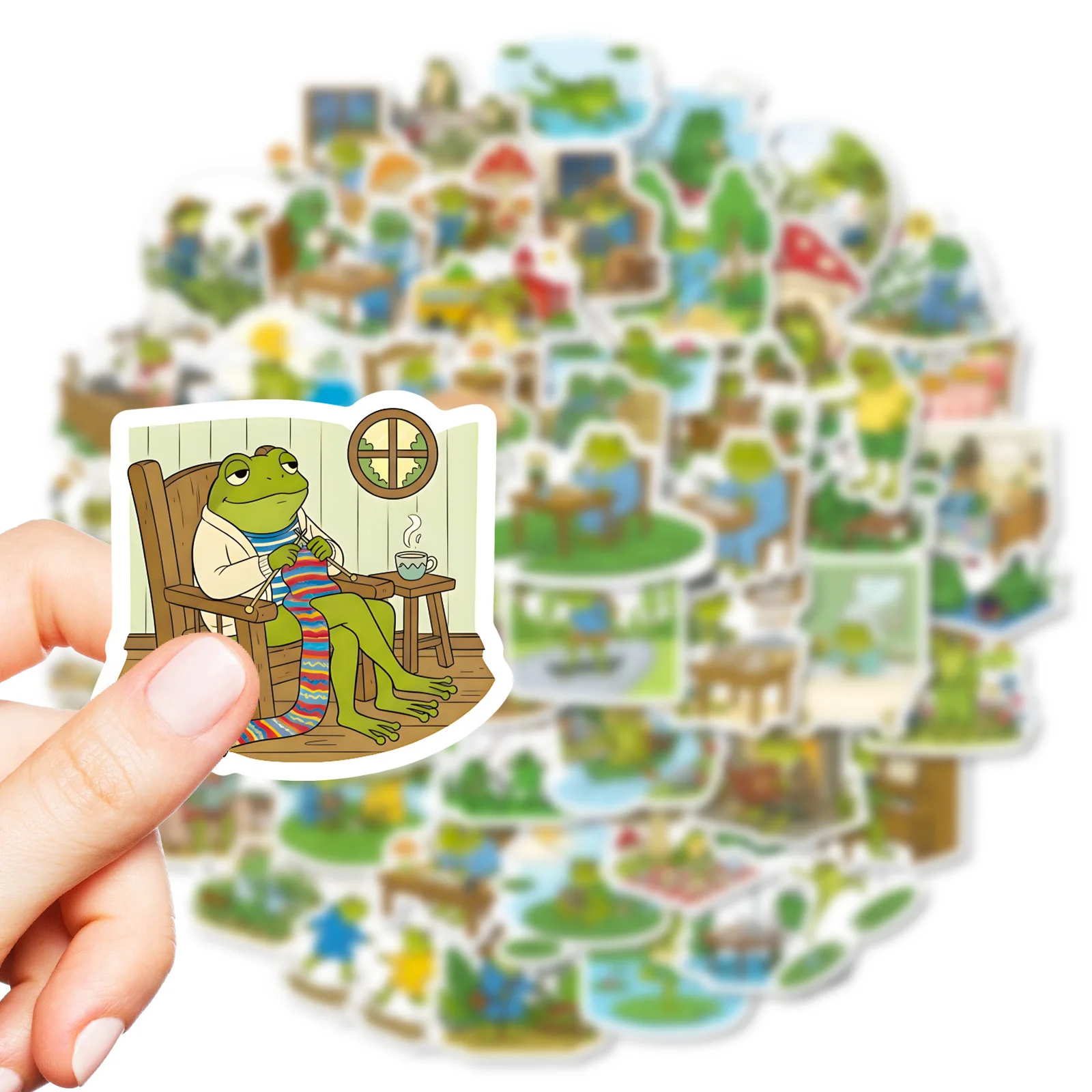 56 pçs bonito sapo rotina diária adesivos dos desenhos animados engraçado graffiti decoração diy notebook mala guitarra geladeira telefone decalques