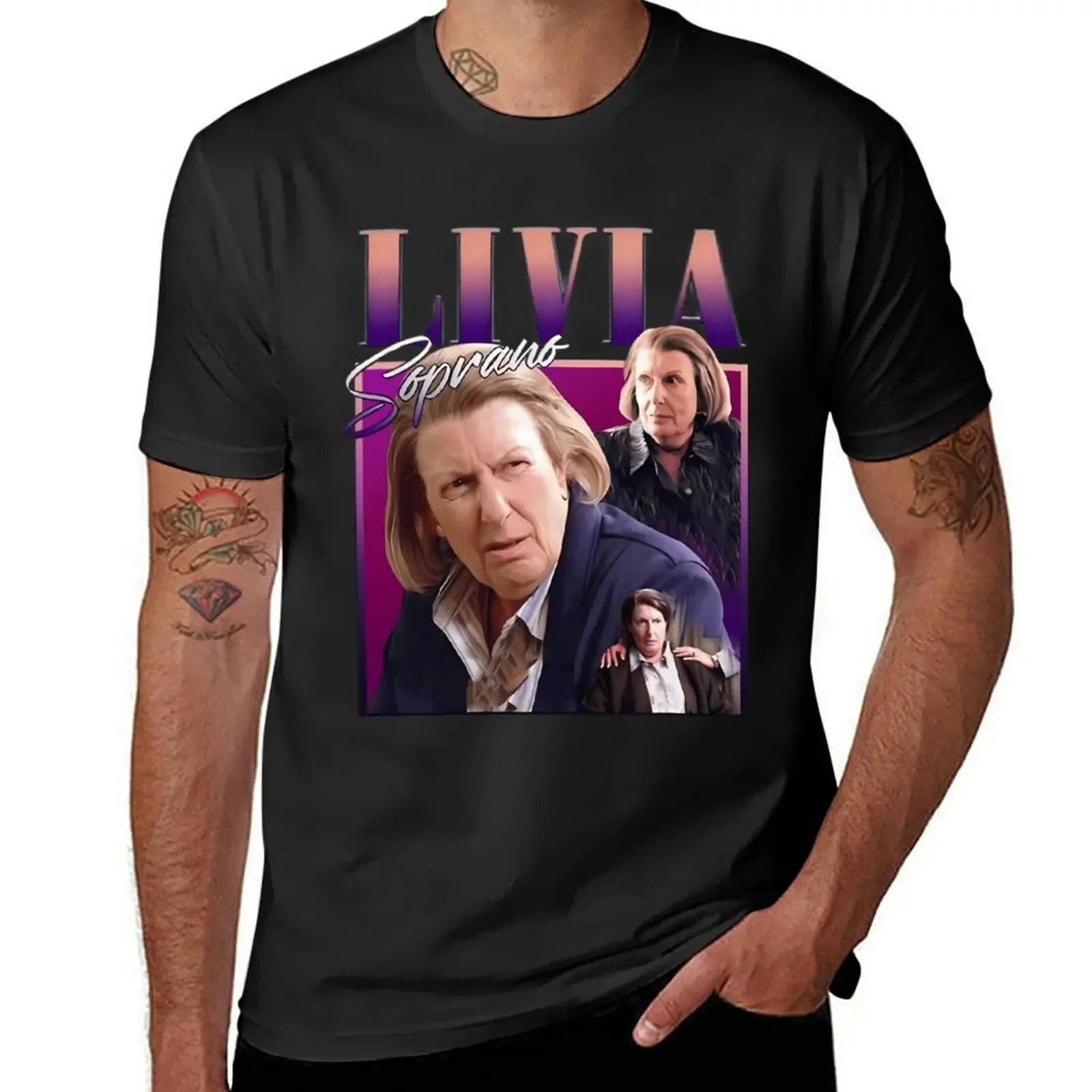 

LIVIA SOPRANO T-Shirt oversized kawaii clothes vintage t shirts men clothes