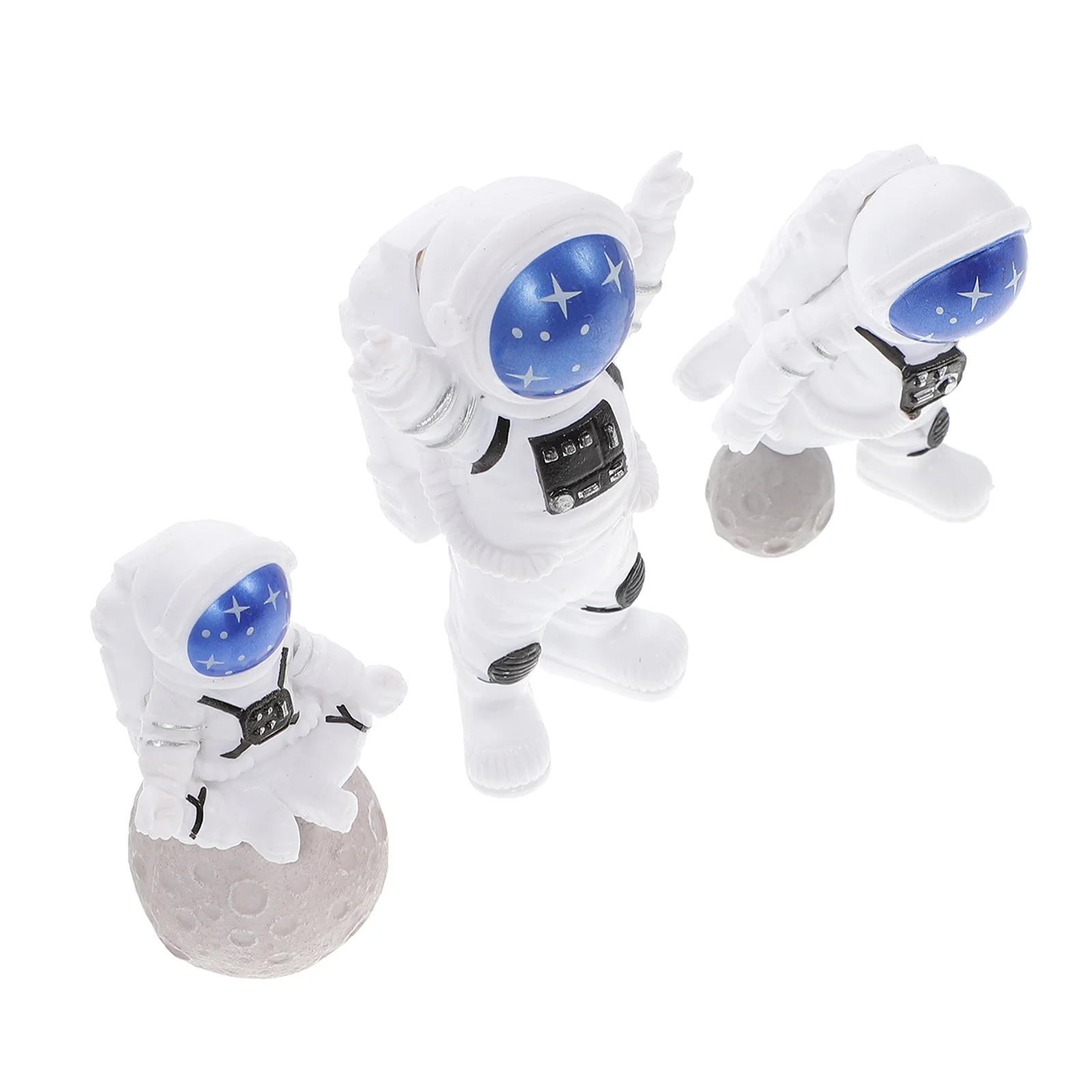 

3Pcs Astronaut Decor Resin Craft Creative Desktop Adornment Space Theme Home Decoration Astronaut Decor Resin Craft