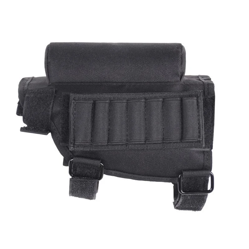 Nylon Tactical Nylon Buttstock Pouch Hunting Shooting Game Rifle Accessories Cheek Shell Cartridges Holder Carrier