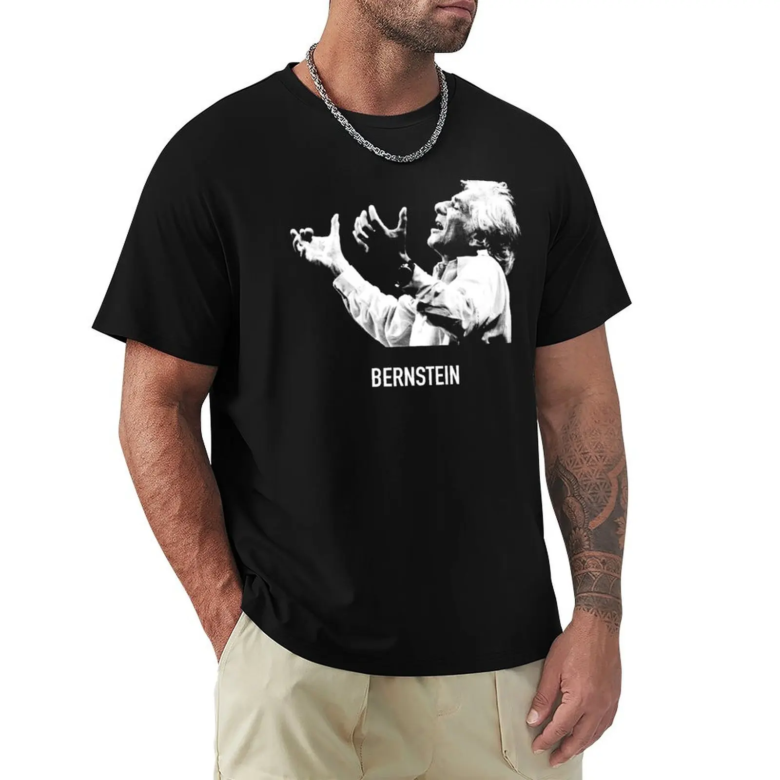 Leonard Bernstein T-Shirt Basic Solid Tee for Daily Use