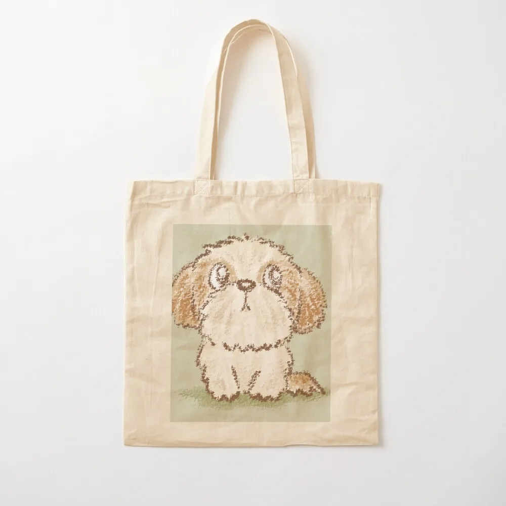 

Shih Tzu puppy Tote Bag reusable grocery bags Canvas bag for women shopper bags Canvas Tote Bag