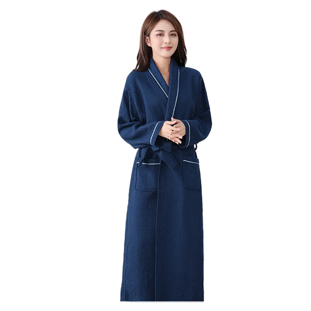 

Size Nightgown Winter Couple Pajamas Autumn Long Nightgown Women Winter Cotton Waffle Couple Bathrobe