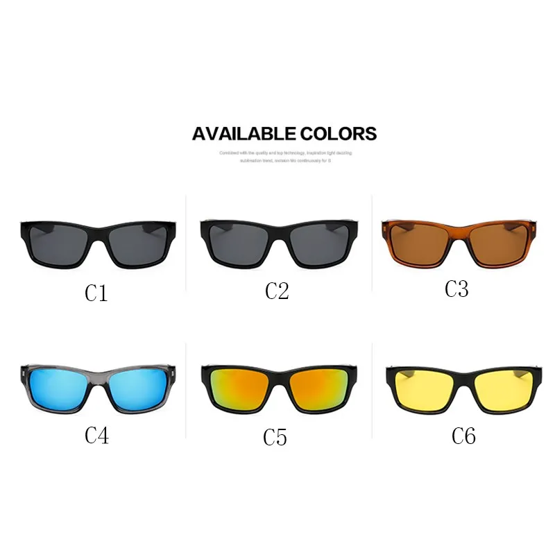  Sunglasses Men Women Square Famous Brand Sun Glasses Polarization Frame Glasses Driving Fishing Outdoor Eyewear Glasses