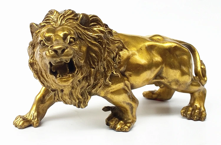 TOP COOL Home store Decoration art  good luck ZHEN ZHAI PI XIE COPPER LION FENG SHUI Ornament FENG SHUI statue