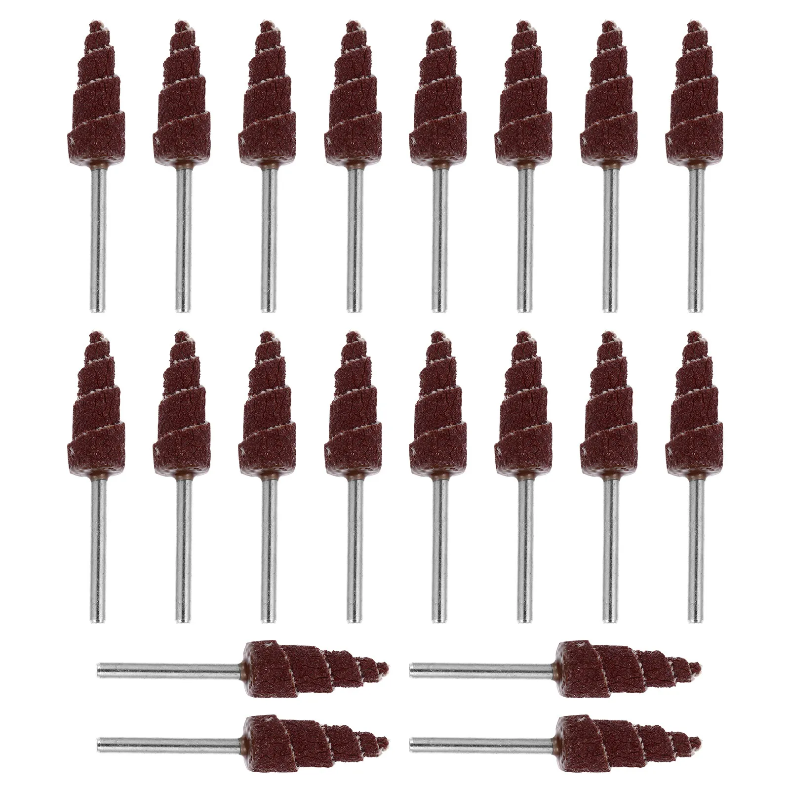 20Pcs Cone Shape Abrasive Flap Wheel with Metal Handle for Deburring Polishing Sanding on Corners Grooves Edges Rotary Tool view 6