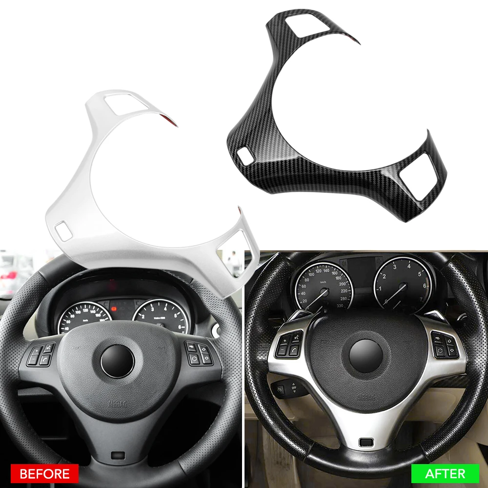 Auto Car Accessories for BMW 3 Series E90 E92 E93 1 Series E82 E87 2005 - 2011 Steering Wheel Button Decoration Frame Trim