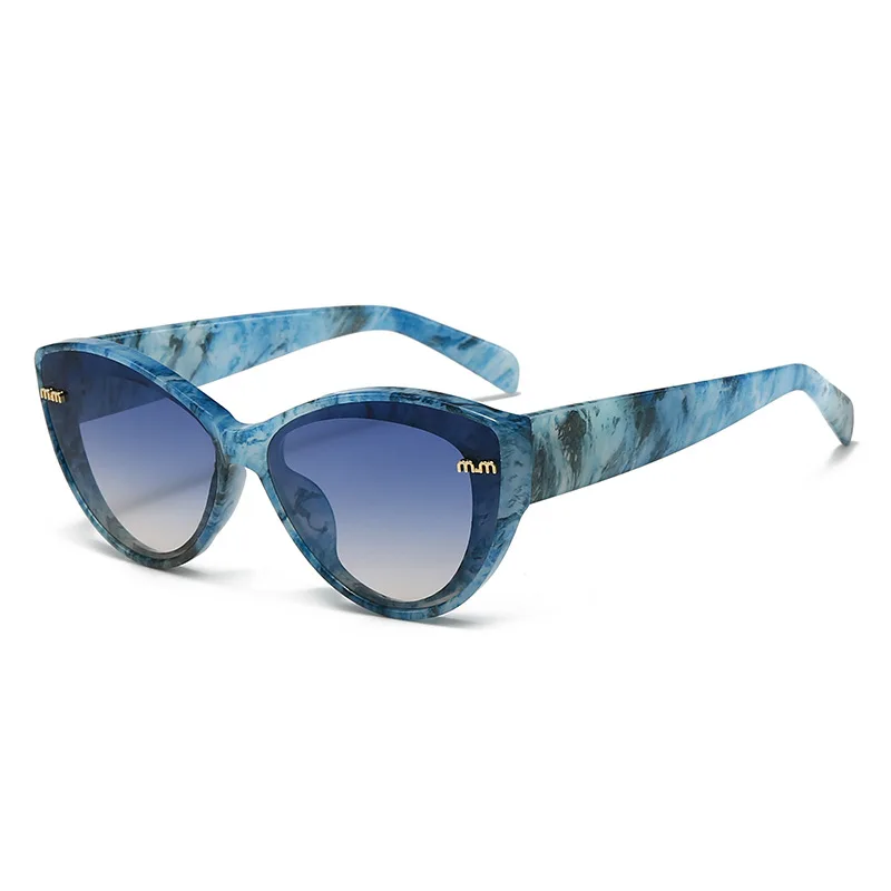 Nouveauté lunettes de soleil œil de chat femmes forme ovale lunettes Style Vintage marque MM femme extérieur UV400 lunettes