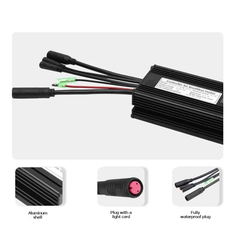 T19C KT-26A 36V 48V 500W 750W Sine Wave Controller +1-To-5 Connector Cable Brushless Motor Electric Bicycle Brushless Controller