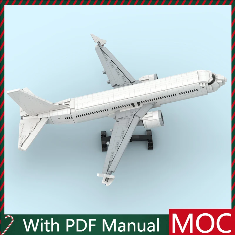 

2249 шт. MOC, современная гражданская авиация, реактивный авиалайнер, строительные блоки, модель DIY, креативная сборка, игрушка в подарок для украшения коллекции